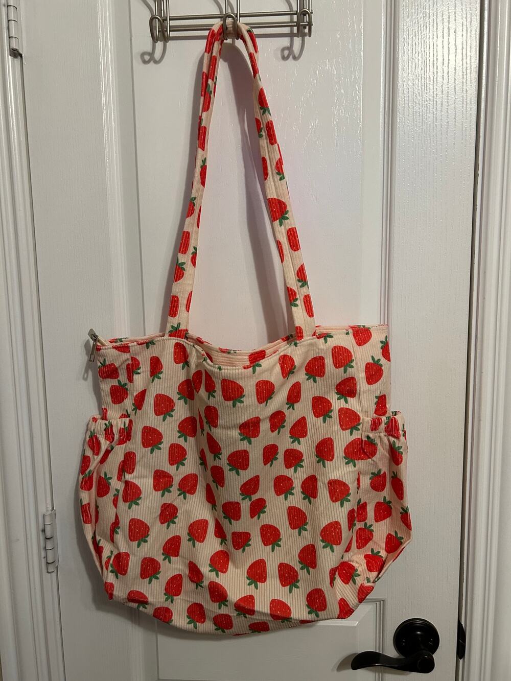 Strawberry Should Bag Tote Light Corduroy